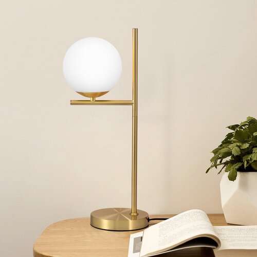 Nettlife lampe de table salon moderne de chevet - en verre blanc douille E27 industrielle avec interrupteur pour chambre bureau, (22141568) Cene