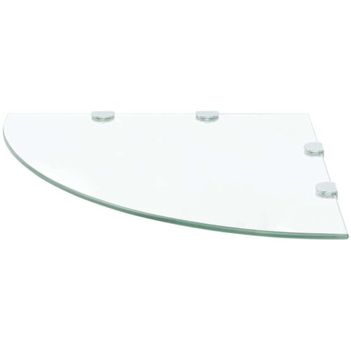 VidaXL Kutne police s nosačima 2 kom staklene prozirne 45 x 45 cm Slike