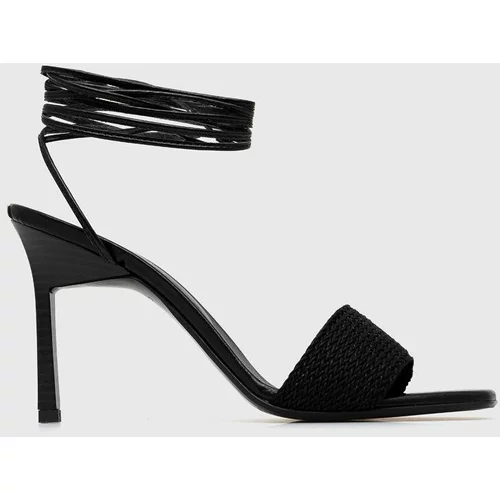 Calvin Klein Sandali GEO STIL GLADI SANDAL 90HH črna barva, HW0HW01467