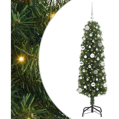 vidaXL Umestno božično drevo Zelena 150 cm PVC in Jeklo in Plastika, (5000067388) Cene