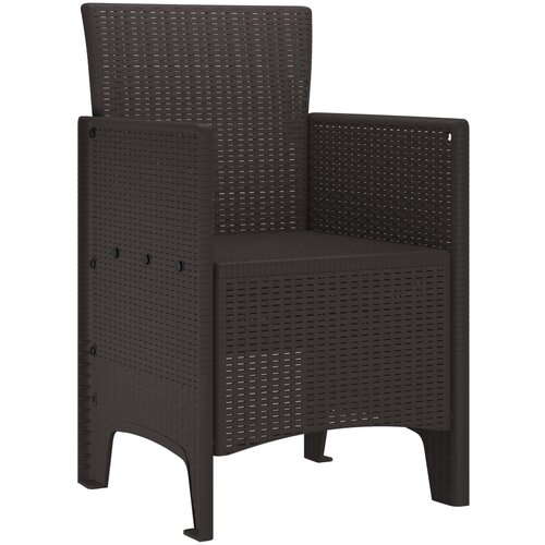  Vrtna stolica 4 pcs Smeđa 53 x 49 x 85 cm Polipropilen Slike