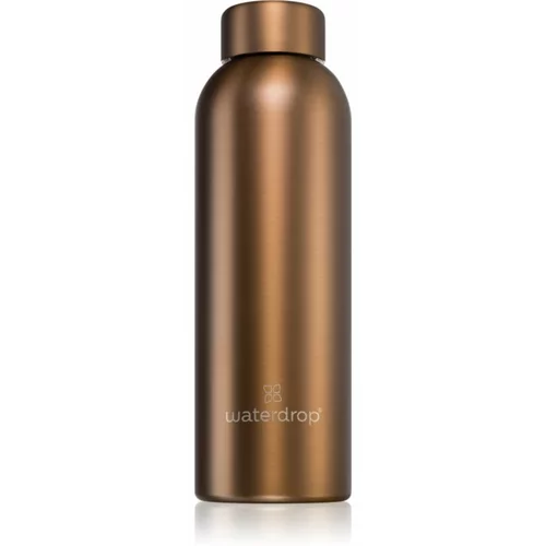 waterdrop Thermo Steel Metal steklenica za vodo iz nerjavnega jekla barva Bronze Brushed 600 ml