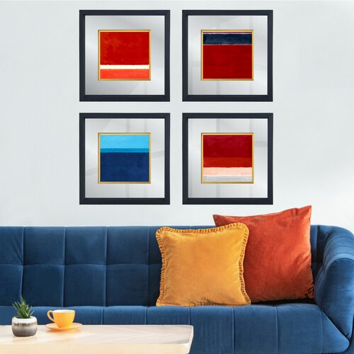 Wallity CAM1857244468 multicolor decorative framed painting (4 pieces) Cene