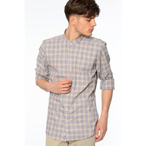 Dewberry G618 LINEN SHIRT-NAVY-BROWN Slike
