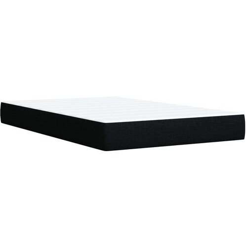 VidaXL Krevet s oprugama i madracem crni 120 x 200cm od tkanine Slike