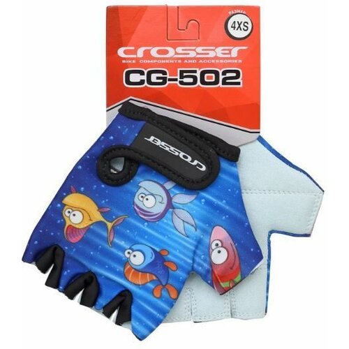 Tour de France rukavice dečije crosser cg fish-kids short finger blue 4XS Cene