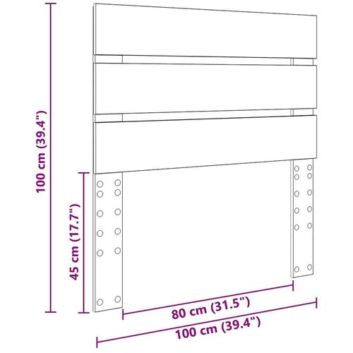  Uzglavlje s uzglavljem Sonoma hrast 100 cm Konstruirano drvo Slike