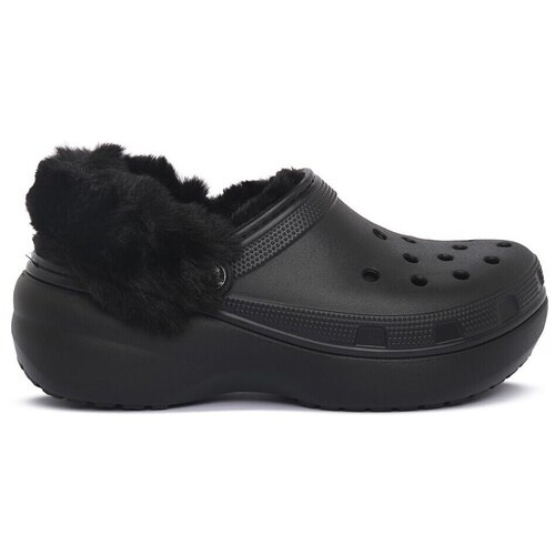 Crocs Cokli Classic Platform Fuzz Lined Črna Slike
