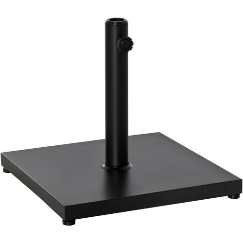 Outsunny Kvadratno ogrodje za dežnik za drogove &amp;Phi;3,5/3,8/4,8, 18-kilogramsko ogrodje za vrt in teraso, 45x45x39cm, črno, (20744472) Slike