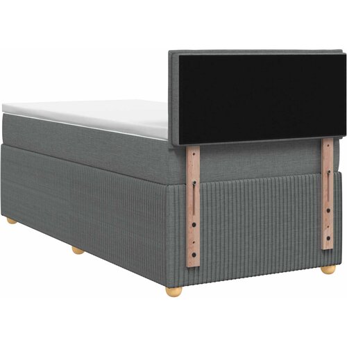  Boxspring krevet s madracem Tamnosiva 90 x 200 cm Tkanina Slike