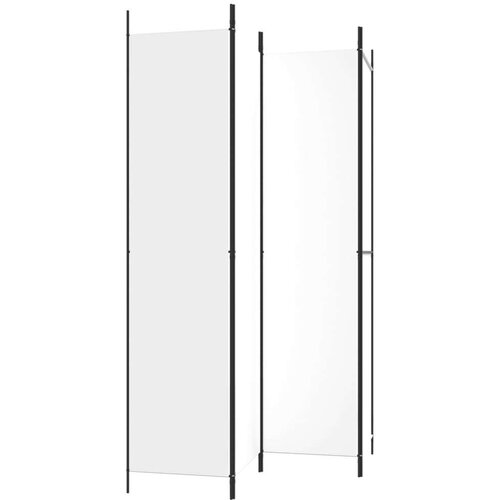  Sobna pregrada s 4 panela bijela 200 x 220 cm od tkanine Slike