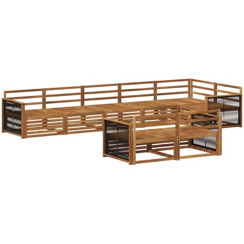  Set vanjskih sofa 8 kom. Prirodna Slike