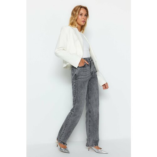 Trendyol Jeans - Gray - Straight Cene