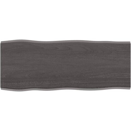 vidaXL Mizna plošča temno siva 100x40x2 cm obdelana trdna hrastovina Cene