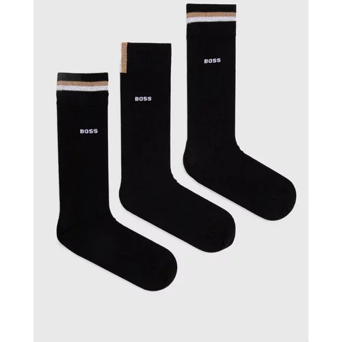 Boss Čarape 3-pack za muškarce, boja: crna