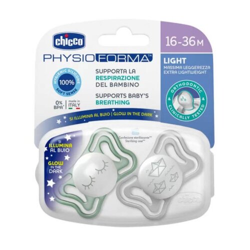 Chicco Physio Light Physio Forma Night duda 16-36 m Green/Grey 2 kom Slike