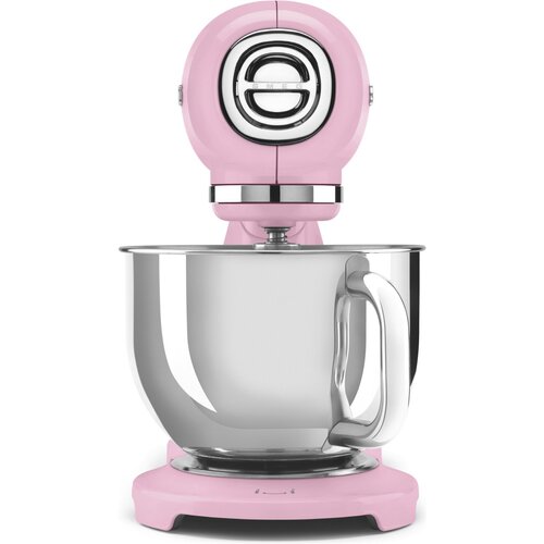 Smeg SMF05PKEU Kuhinjski me&amp;scaron;alnik v roza barvi v slogu 50-ih let, 1000 W, 4,8 za litrska posoda me&amp;scaron;anje in dodatki. Slike