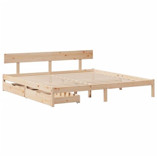 vidaXL Posteljni okvir s predali 180x200 cm trdna borovina, (21337811) Cene