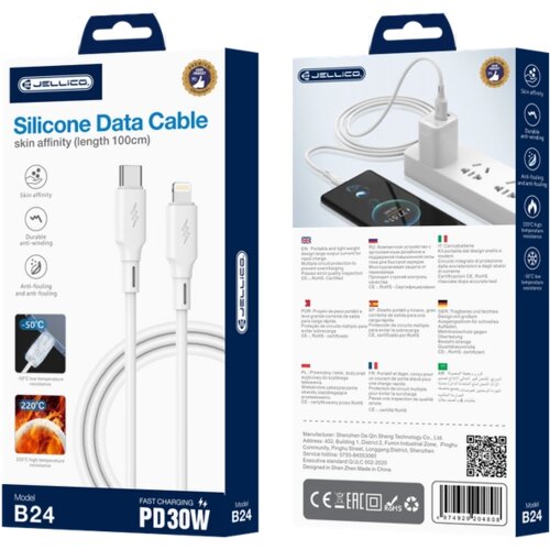 Jellico USB-C LIGHTNING PD KABEL 30W 1M ZA IPHONE 11 12 13 14 HITR, (5000334585) Cene