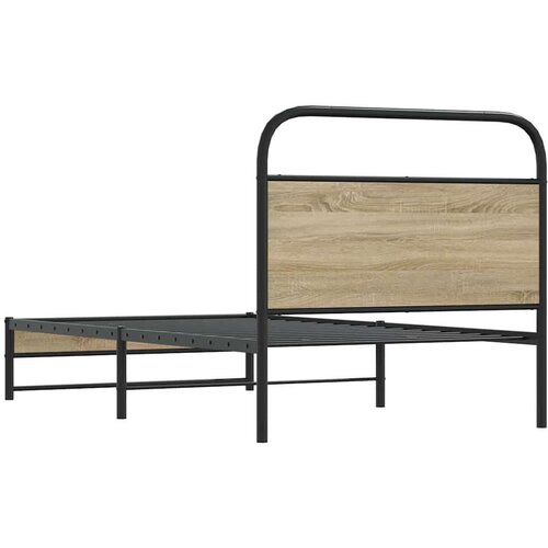 VidaXL Okvir kreveta bez madraca dimljena boja hrasta 100x200cm drveni Slike
