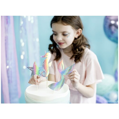 PARTY DECO topperji za tortice mermaid, 24,5 cm Cene