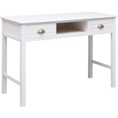 vidaXL Pisalna miza bela 108x45x76 cm trden les pavlovnije Cene
