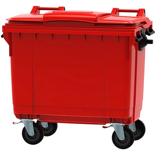 plastični kontejner 660l ravan poklopac crvena 3020 Slike