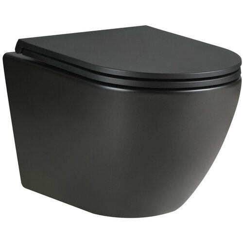STIL WC &amp;scaron;koljka Remi Rimless black viseća Slike