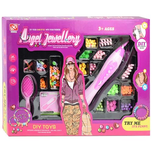 Magic Toys angel jewellery: komplet perlic za izdelavo nakita s 500+ perlicami, glavnikom in strojem za vezenje outlet Cene
