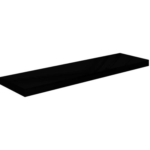 VidaXL plutajuće zidne police 2 kom sjajne crne 90 x 23,5 x 3,8 cm MDF Slike