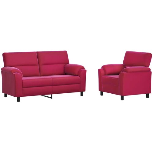  Set sofe 2 pcs Vinska crvena Bar&amp;scaron;un - boja crnog vina Jednostruka + Dvostruka (140 cm) Slike