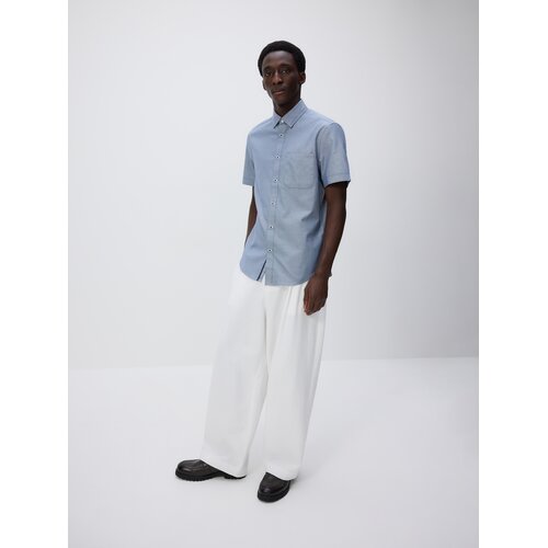 Reserved Slim fit pamučna ko&scaron;ulja - mornarsko plava Cijene