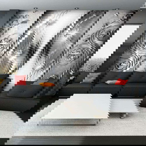  Samoljepljiva foto tapeta - Diamonds in Silver 441x315 Slike