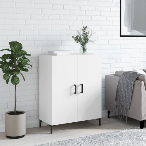 VidaXL Komoda bela 69,5x34x90 cm inženirski les Slike