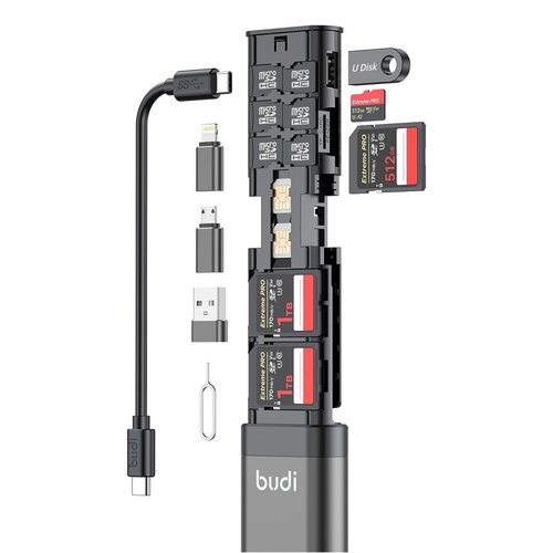  Multifunkcionalni citac adapter budi usb-c 3.0 DC536B crni Cene