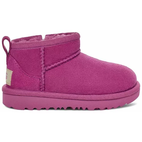 Ugg Dječje cipele za snijeg od brušene kože T CLASSIC ULTRA MINI boja: ljubičasta