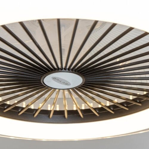  Brilagi - LED prigu&amp;scaron;iva svetiljka sa ventilatorom RONDA LED/48W/230V crna + daljinski upravljač Slike