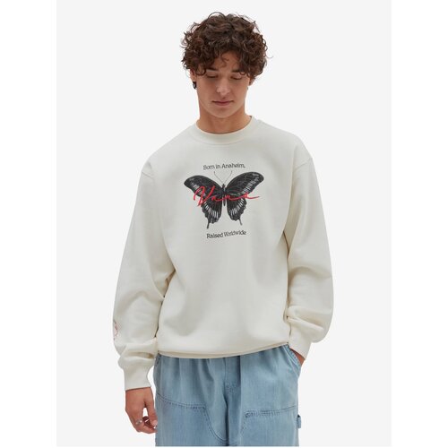 Vans Men's cream sweatshirt Born In Anaheim Loose Crew - Men Slike