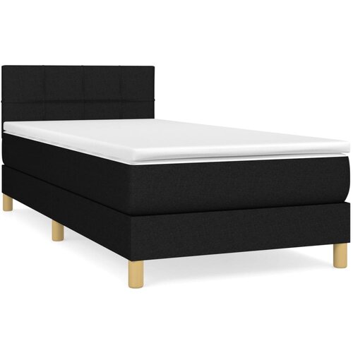 Maison Chic Box spring postelja - Vzmetna postelja z vzmetnico črna 100x200 cm blago SL12892, (21883480) Slike