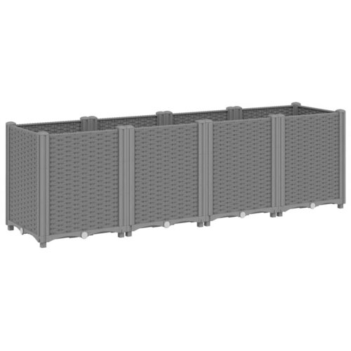  Vrtna sadilica svijetlosiva 160 x 40 x 53 cm od PP-a Slike