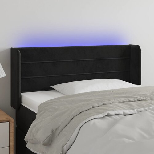  LED uzglavlje crno 93x16x78/88 cm baršunasto Cene