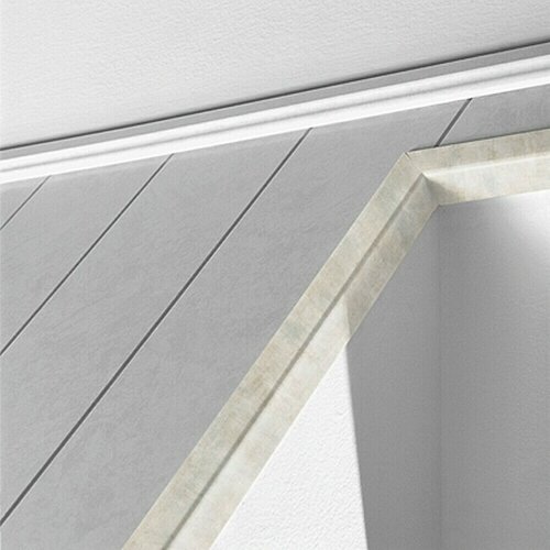 LOGOCLIC Rubna lajsna metalik (260 cm x 28 mm x 28 mm, MDF) Slike