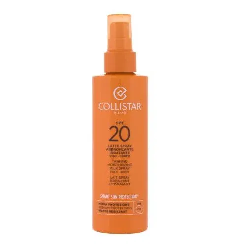 Collistar Smart Sun Protection Tanning Moisturizing Milk Spray SPF20 sprej za sunčanje za tijelo i lice 200 ml