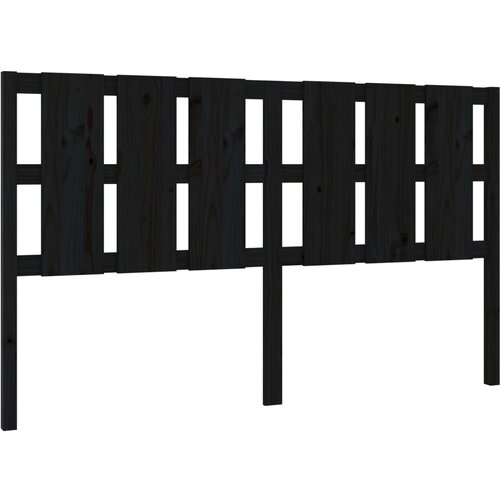 Maison Chic posteljno vzglavje - vzglavna omarica - nočna omarica črno 165,5x4x100 cm trdna borovina, (21705647) Slike