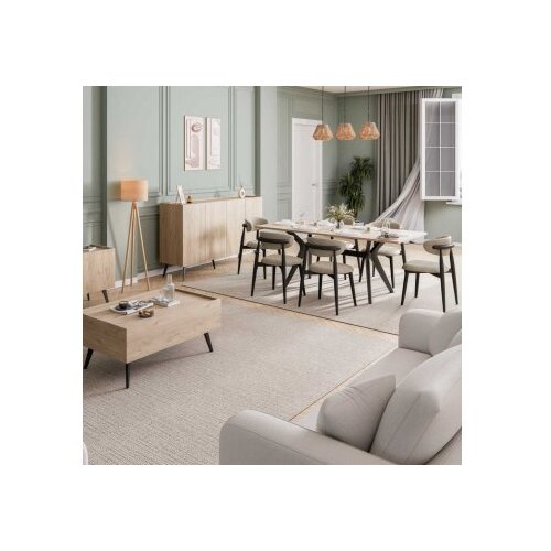 Hanah home Konzolni sto Kns-740-Ff-2, 180x100x43 cm, Hrast Slike