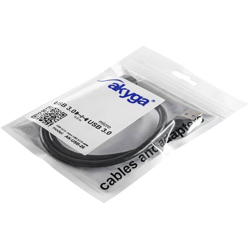 Akyga USB kabel USB-A vtič\, USB-mikro-B 3.0 vtič 0.50 m črna AK-USB-26, (20578036) Cene