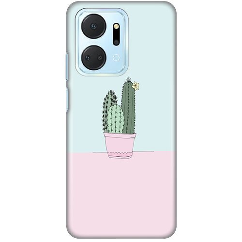 Silikonska maska za Honor X7a Cactus Print roze Slike