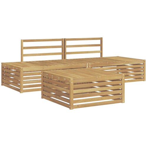 vidaXL 4 kom. Set vanjskih sofa Bijela - Bijela Cijene