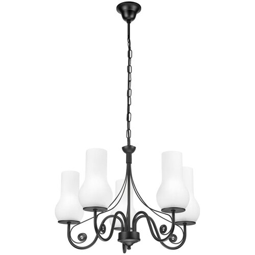  Brilagi - LED luster na lancu COTTAGE 5xE14/40W/230V crna/bela Cene