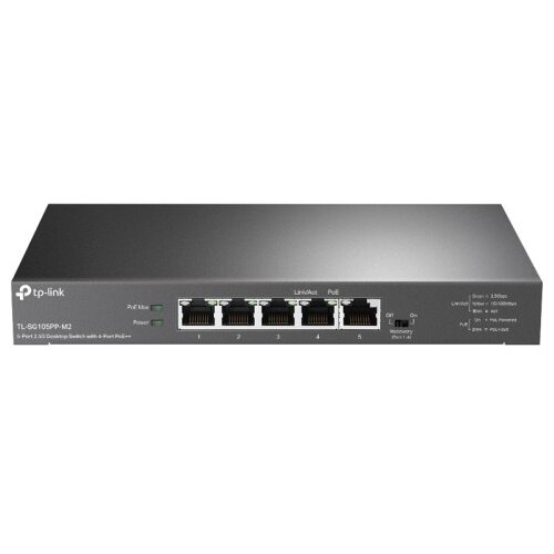 Tp-link TL-SG105PP 5-port 2.5Gbps (4x PoE++) RJ45 2x Gigabit SFP Smart mrežno stikalo switch Cene